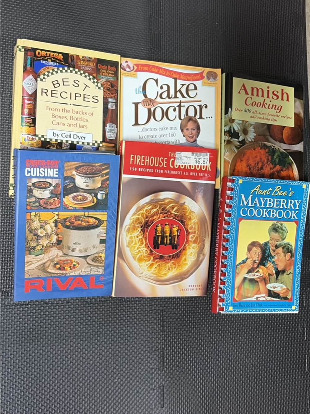 Assorted Cookbook Collection - Blue, Red, Yellow Covers